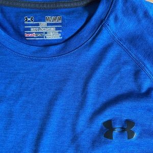 Under Armour Mens Heat Gear. Blue. Loose fit. Size M